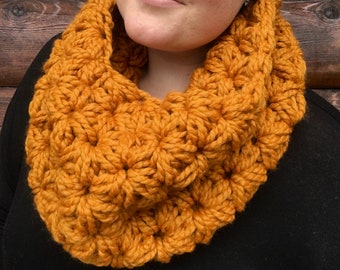 Chunky Cowl,  Large Winter Scarf, Oversized Cowl, Oversized Scarf, Mustard Scarf, Handmade Scarf, Chunky Winter Cowl, Large Cowl