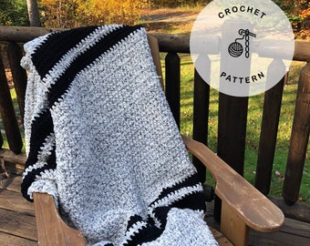CROCHET PATTERN || Crochet blanket, chunky blanket pattern, blanket pattern, crochet blanket pattern, beginner crochet pattern