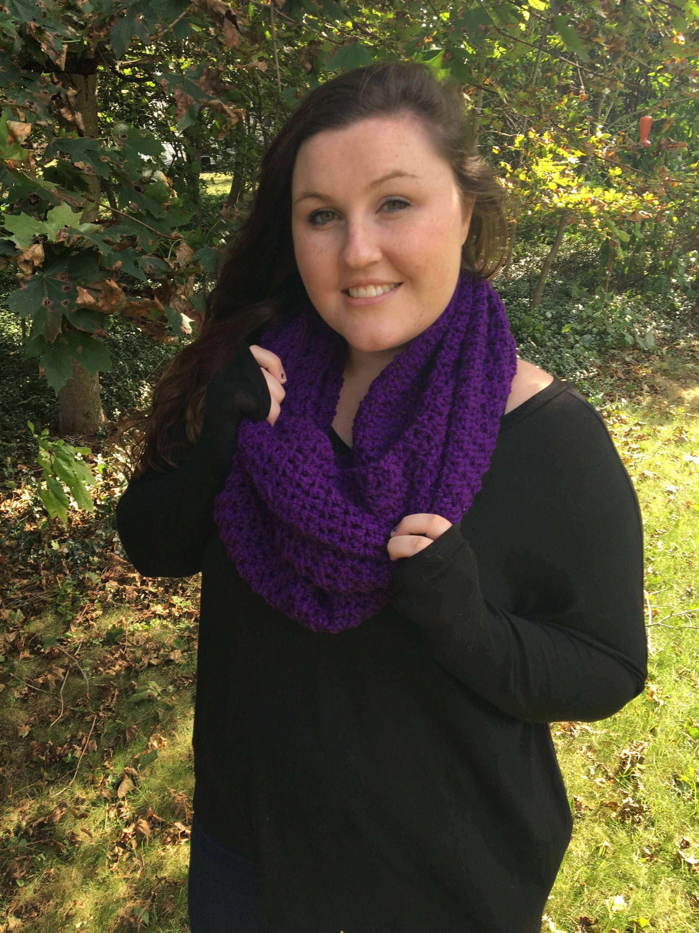 CROCHET SCARF PATTERN || Crochet Infinity Scarf Pattern, Infinity Scarf ...