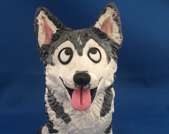 Siberian Husky dog figurine