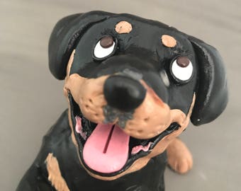 Rottweiler dog figurine
