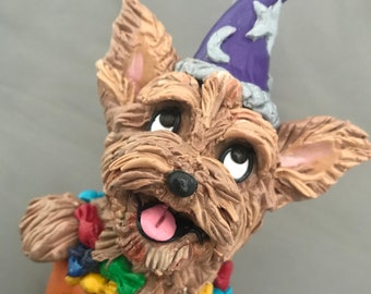 Halloween Yorkshire Terrier dog figurine