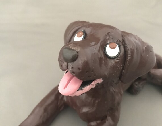 Laboratorio De Chocolate Figura Del Perro Labrador Retriever Etsy