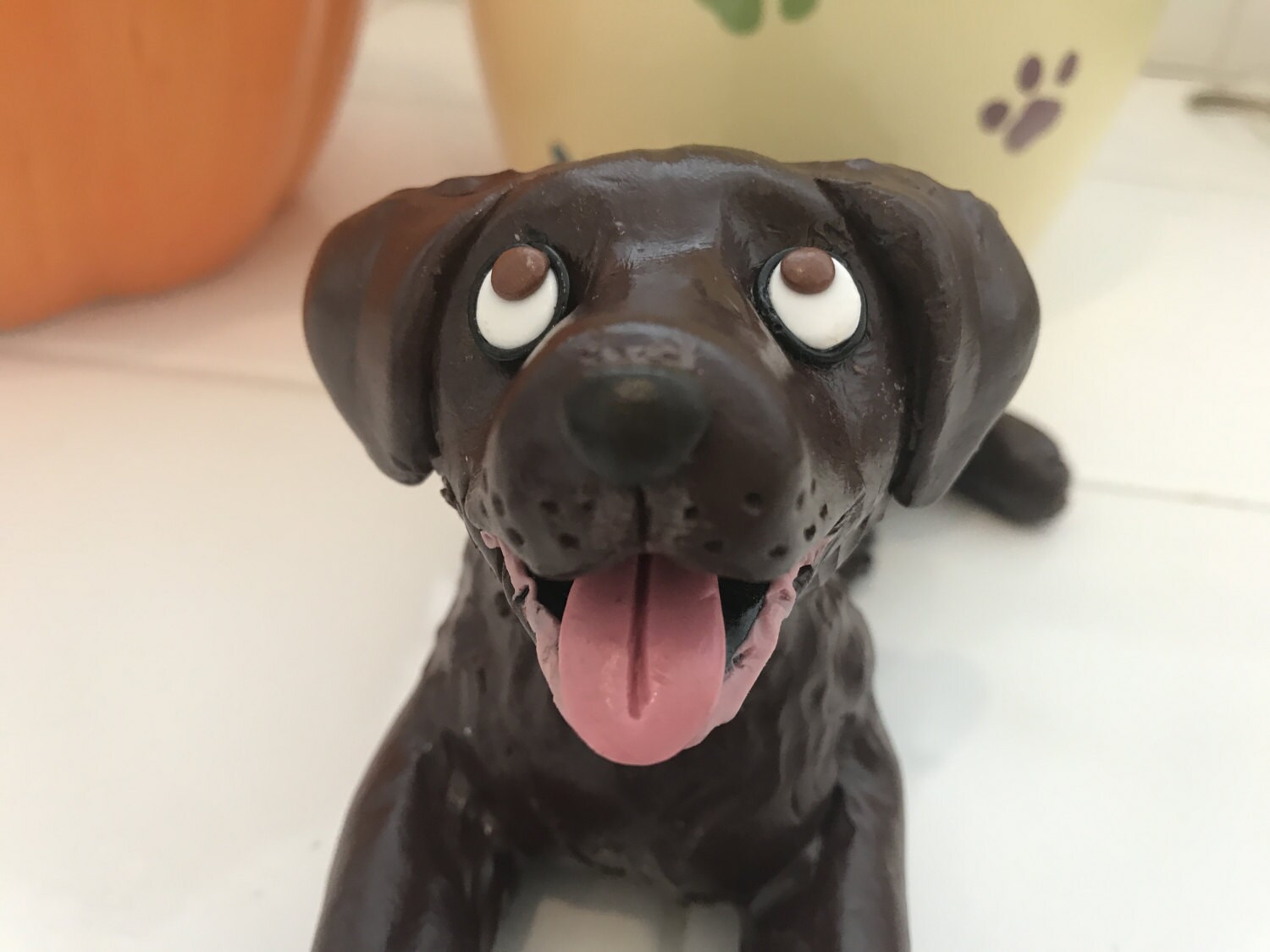 thumbnail image 2 of Leonardo Puppy Love Labrador Ornament – Black Lab & Chocolate Labrador Retriever Resin Figurine 2 of 5