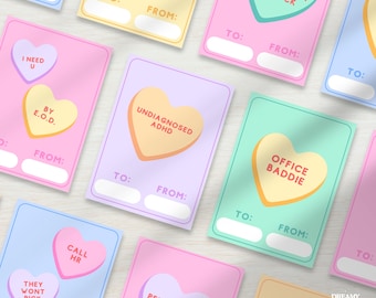 Funny Office Co-worker Valentines Cards | Millennial Valentine Cards | Original Office-tines | Print from Home | Printable PDF
