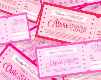 Valentines Day Coupons | Gift for Boyfriend or Girlfriend | Customizable Gift for Couples | Instant Download with Template Option