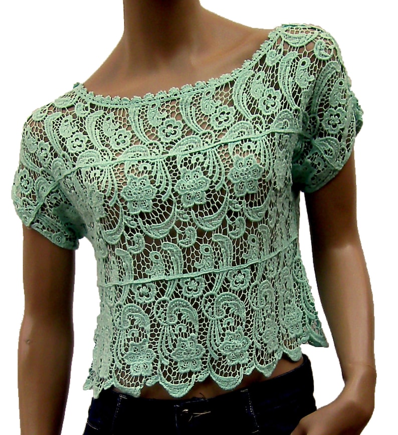 DP700MI Ladies Shirt Top intermediate portion tip Mori Girls Gr XS mint