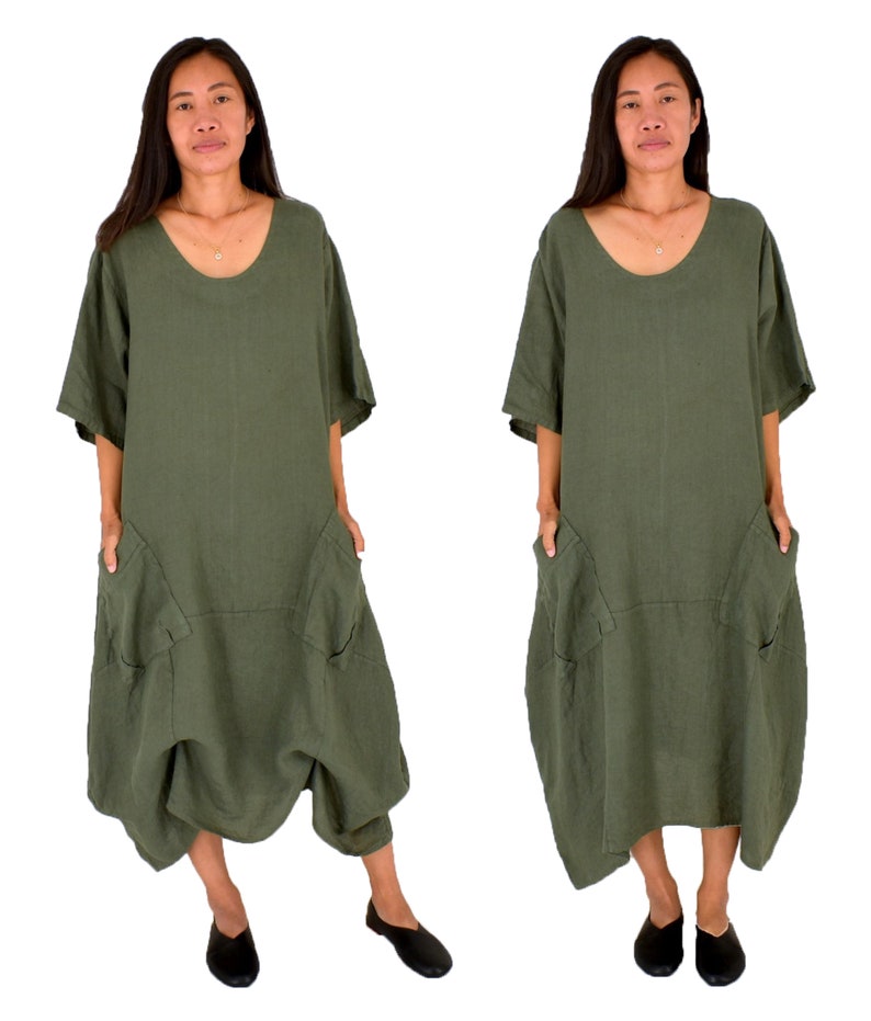 linen balloon dress