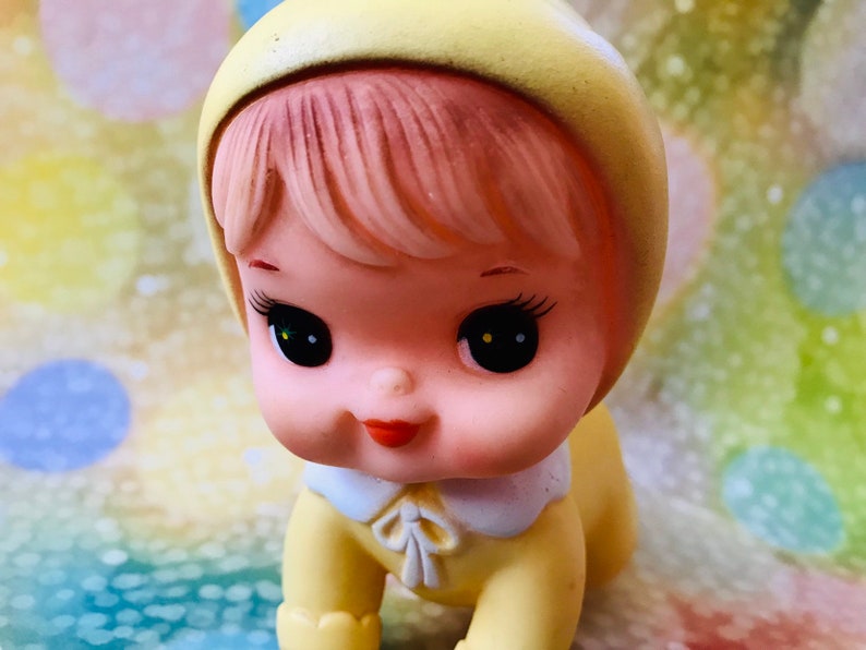 vintage crawling baby doll