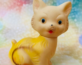 Vintage Cat Squeak Toy, Squeaky Toy, Squeak Toy, Rubber Cat, Squeaky Cat, Kawaii, Kitty Cat, Japan Toy, Kitschy