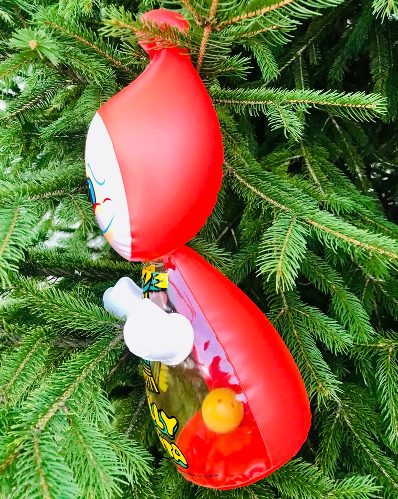 Vintage Inflatable Santa Squeaky Toy Vintage Santa Toy Blow Etsy