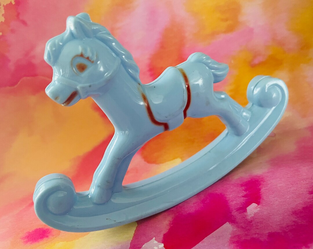 Rocking Rattle Vintage Baby Rattle, Rocking Horse Toy, Celluloid Rattle Toy, Horse ...