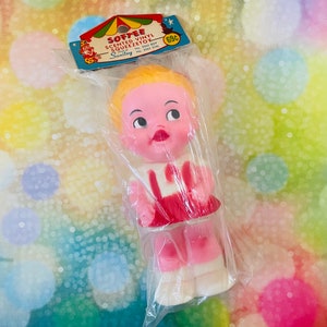 Vintage Squeak Toy, Squeaky Toy, Sanitoy, Rubber Doll, Squeaky Doll, Kitschy Doll, Squeak Doll, Kitschy