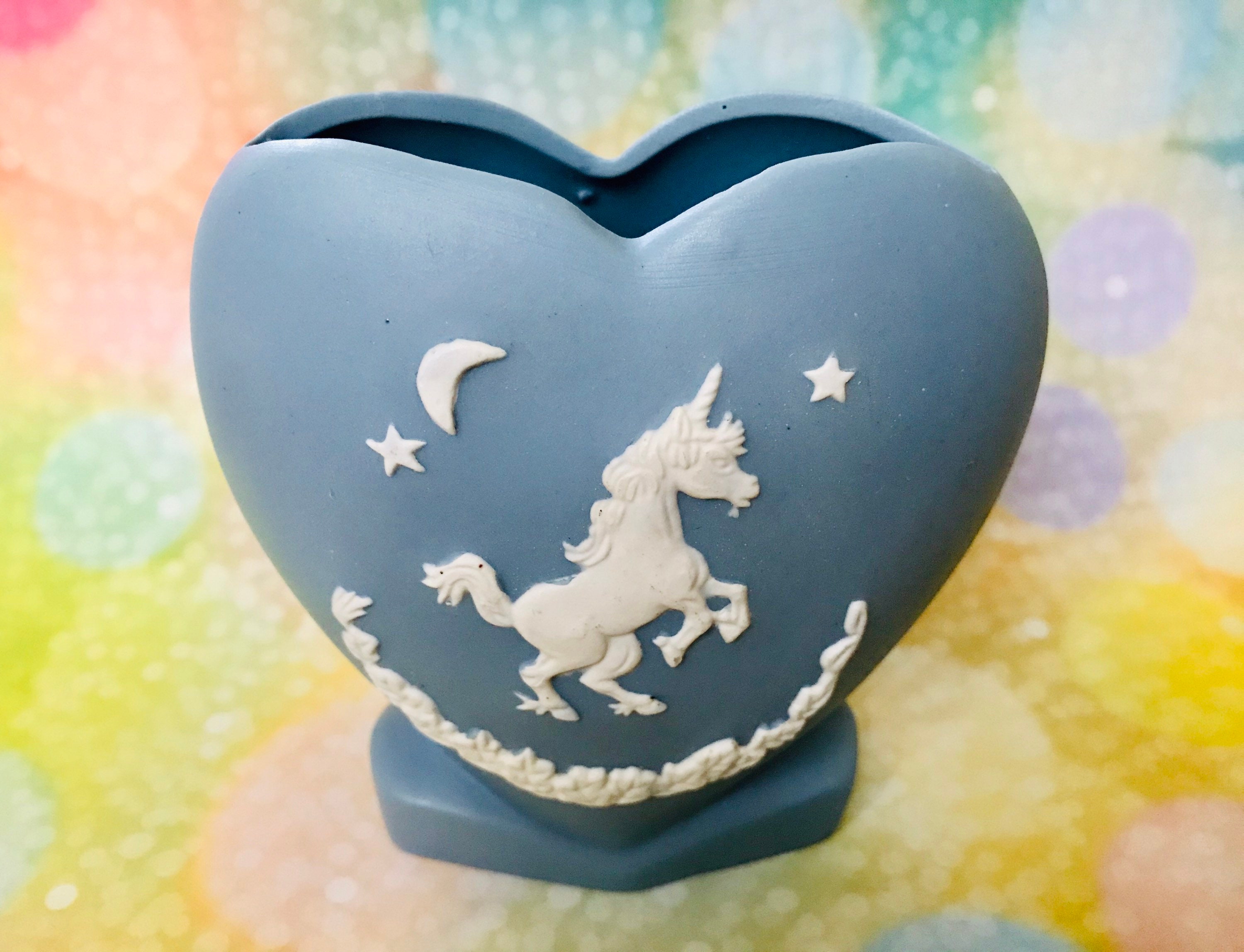 Vintage Porcelain Bisque Unicorn Vase Vintage Unicorn Etsy