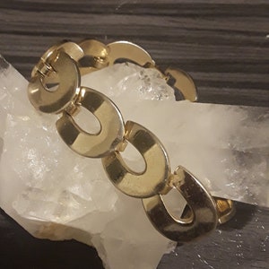 Vintage Monet Goldtone Link Clasp Bracelet