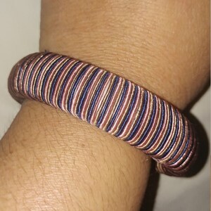 Vintage Fabric Bangle Bracelet