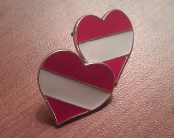 Vintage 80s Red And White Enamel Heart Stud Earrings Nautical Heart Stud Earrings