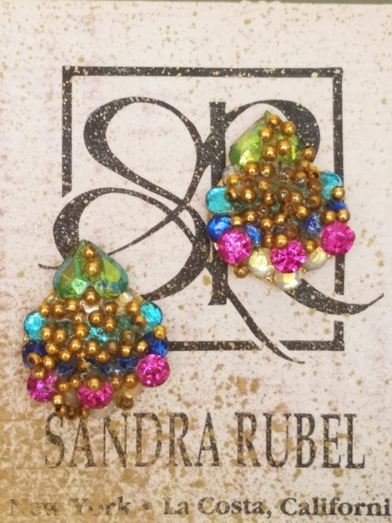 Beautiful Vintage Designer Sandra Rubel Colorful … - image 7