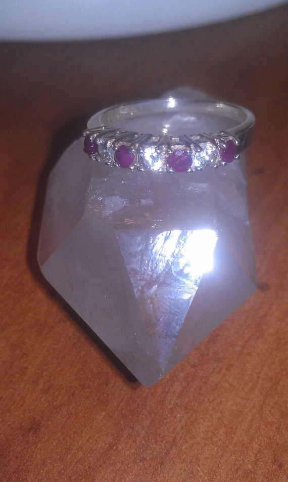 Beautiful Vintage Sterling Silver Cubic Zirconia … - image 1