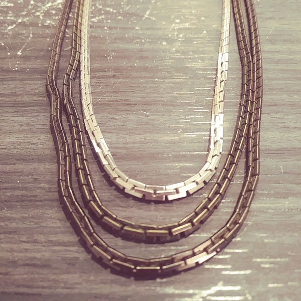 Vintage French  Les Bernard  Metal Link Necklace