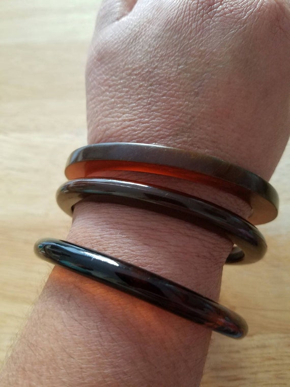 Bangle bracelets plastic - Gem