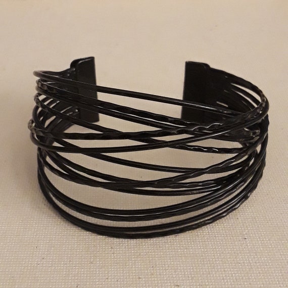 Unique Statement Vintage Black Painted Wire Mod C… - image 1