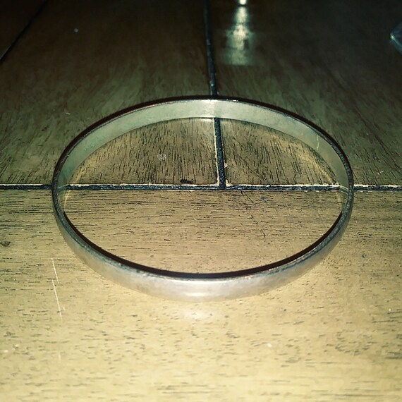 Vintage Pewter or Sterling Silver Bangle Bracelet Etsy