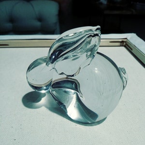 Gorgeous Vintage Glass Rabbit  Home Decor
