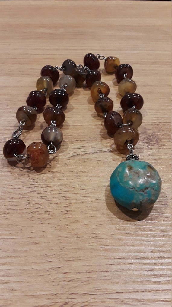 Gorgeous Vintage Genuine Carnelian And Turquoise G