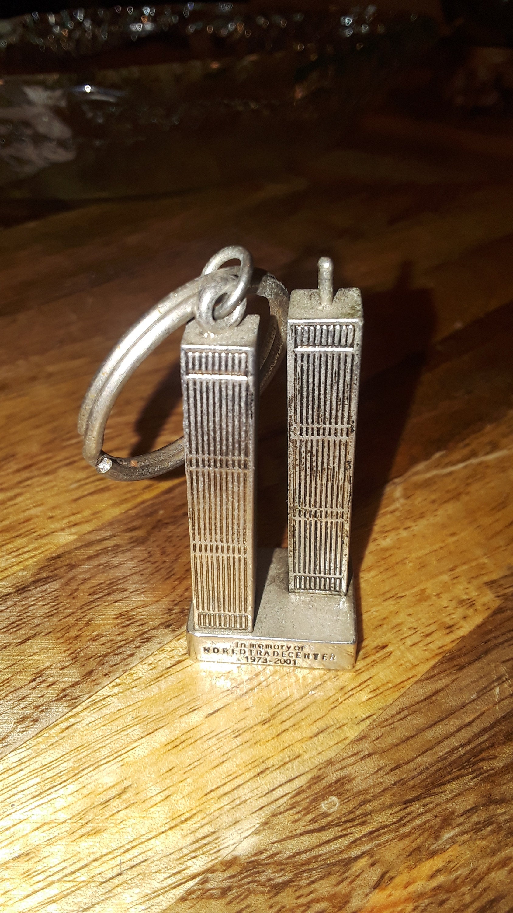 Vintage in Memory of World Trade Center 1973 2001 Silvertone Metal Keychain - Etsy Vintage in Memory of World Trade Center 1973 2001 Silvertone Metal Keychain - Etsy