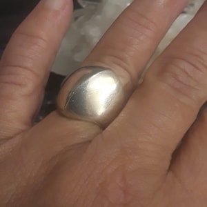 Awesome Vintage Sterling Silver Mod Retro Statement Ring Size 6 1/2