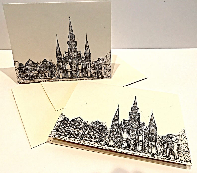 St. Louis Cathedral on Jackson Square Notecards image 1