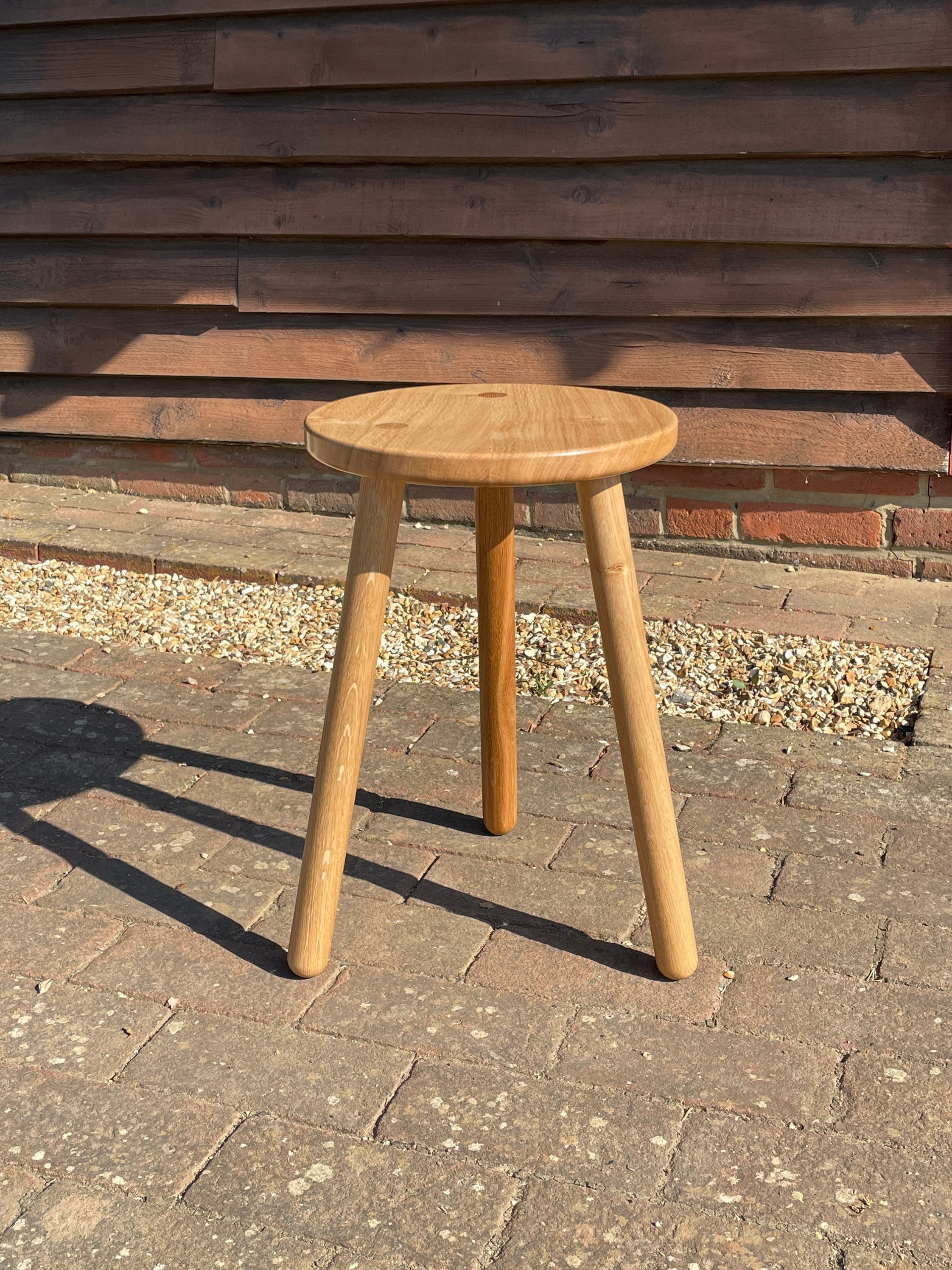 Stable Oak Stool Side Table Etsy UK