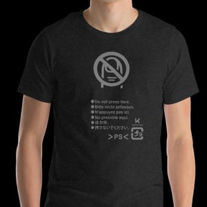 Instant Darkslide Warning Shirt - Camera Flash reactive Black on black