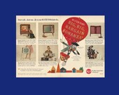 RCA Victor Big Bargain Bonanza Electronics Original 1962 Vintage Color Print Ad - Cartoon of Disney Ludwig Von Drake Duck in Hot Air Balloon
