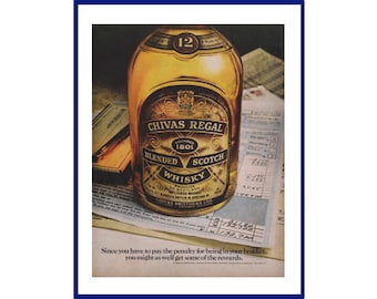High Earning Working Women Vintage Magazine Ad 1980 Chivas Regal Scotch Whiskey