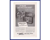 ZENITH Trans-Oceanic Portable Radio Original 1947 Vintage Black White Print Advertisement quot It Plays Where Ordinary Portable Radios Fail quot