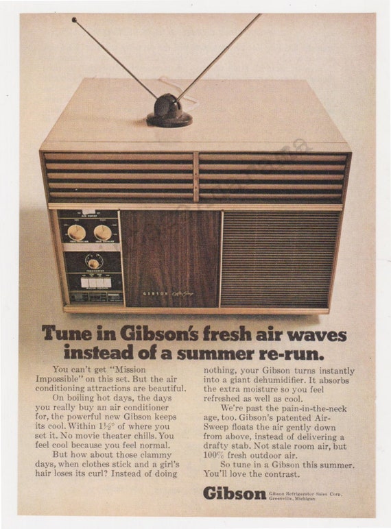 Funny / Humorous GIBSON AIR CONDITIONER Original 1968 Vintage - Etsy Hong Kong Funny / Humorous GIBSON AIR CONDITIONER Original 1968 Vintage - Etsy Hong Kong