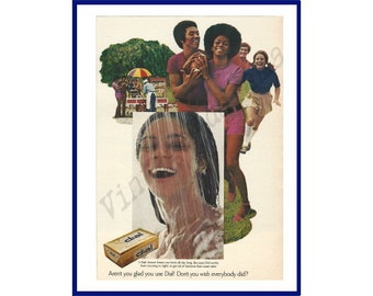 DIAL SOAP Original 1972 Vintage Color Print Advertisement "Aren't You Glad You Use Dial! Don't You Wish Everybody Did?"