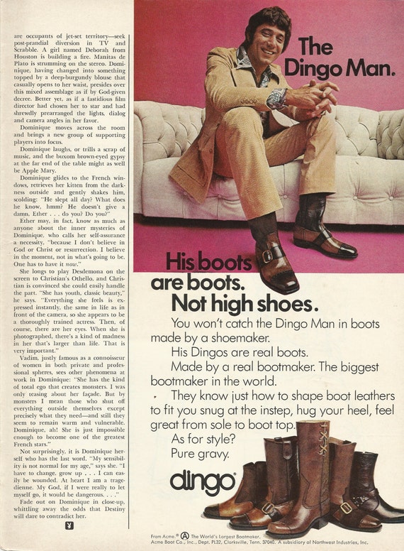 JOE NAMATH / DINGO Boots Original 1972 - Etsy