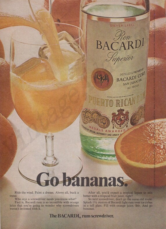 Advertisements Collectibles Art & Collectibles Cocktail Recipe BACARDI