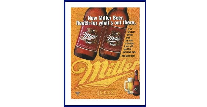 Miller High Life ビンテージ広告プレート Vintage Reproduction Poster Miller High Life Beer - Etsy