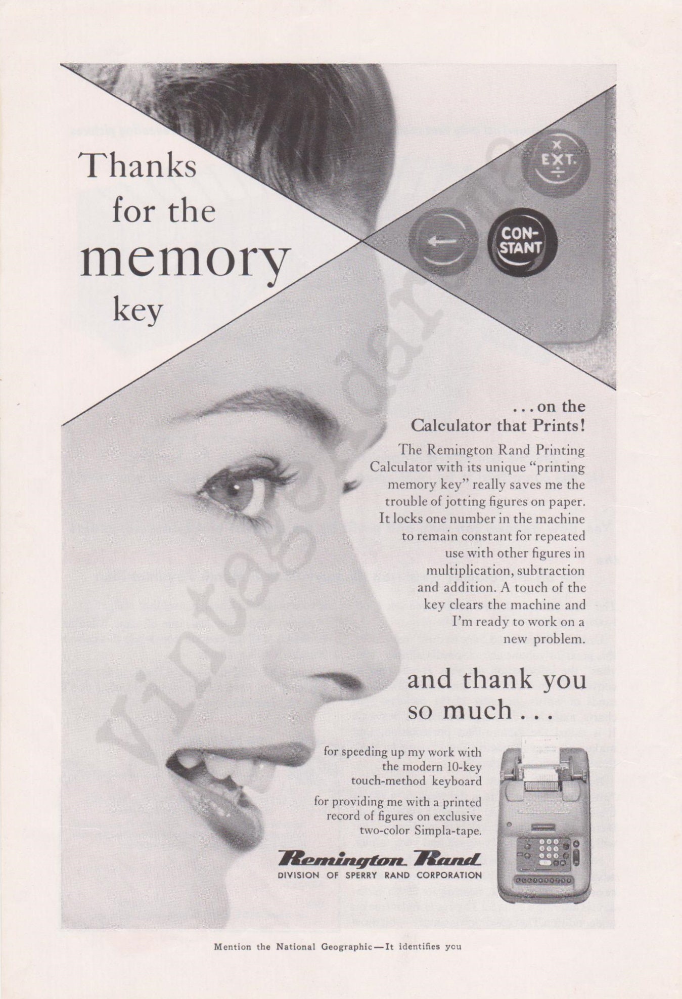 REMINGTON RAND Printing Calculator Original 1955 Vintage Print Etsy UK