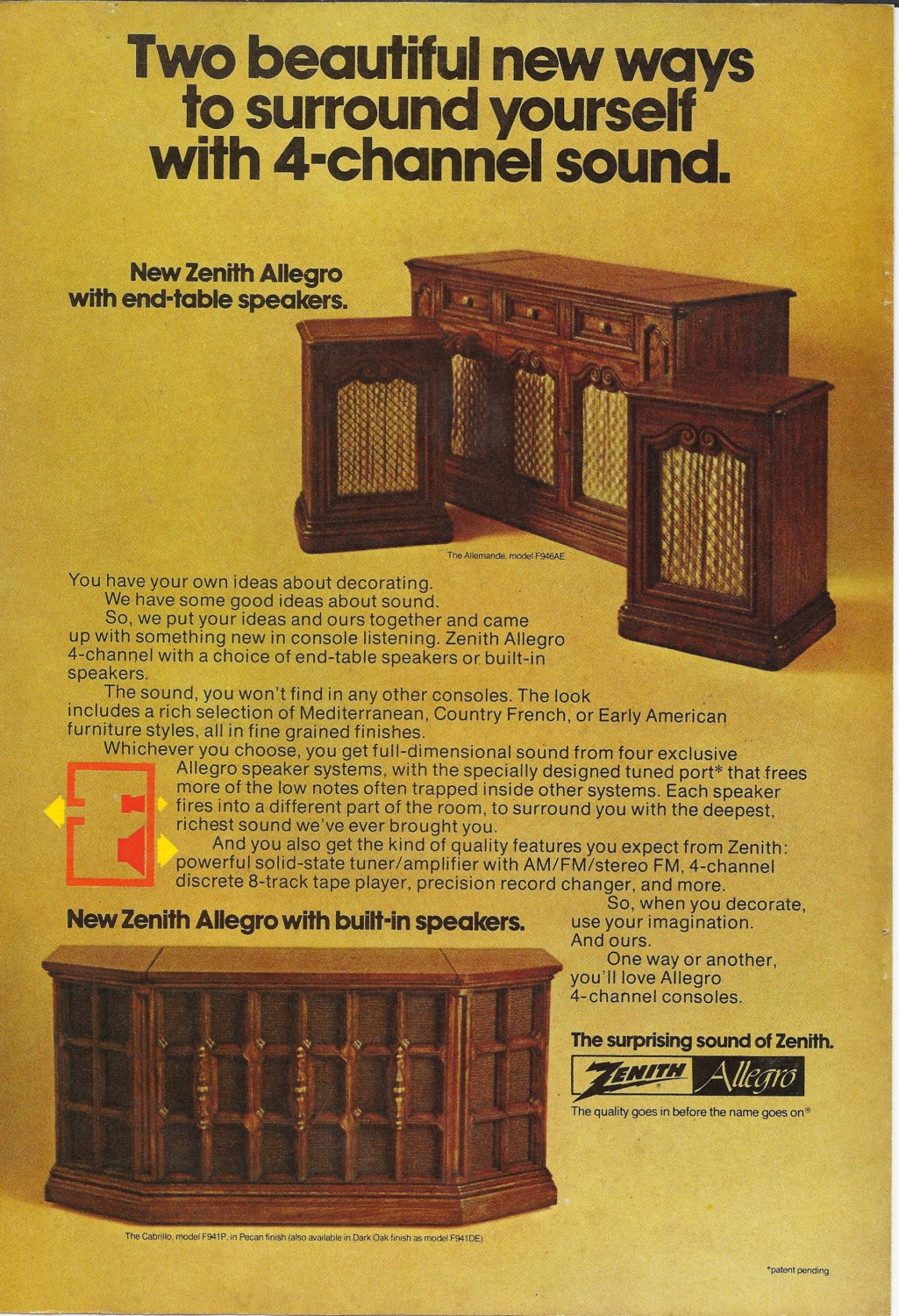 allegro zenith speakers