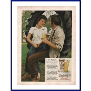 SMIRNOFF VODKA Original 1973 Vintage Color Print Advertisement &quot;The Machete&quot; Pineapple Juice / Tonic / Cocktail / Mixed Drink Recipe