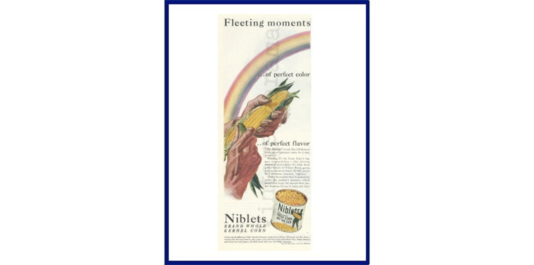 NIBLETS BRAND Whole Kernel Corn / Green Giant Original 1946 Etsy