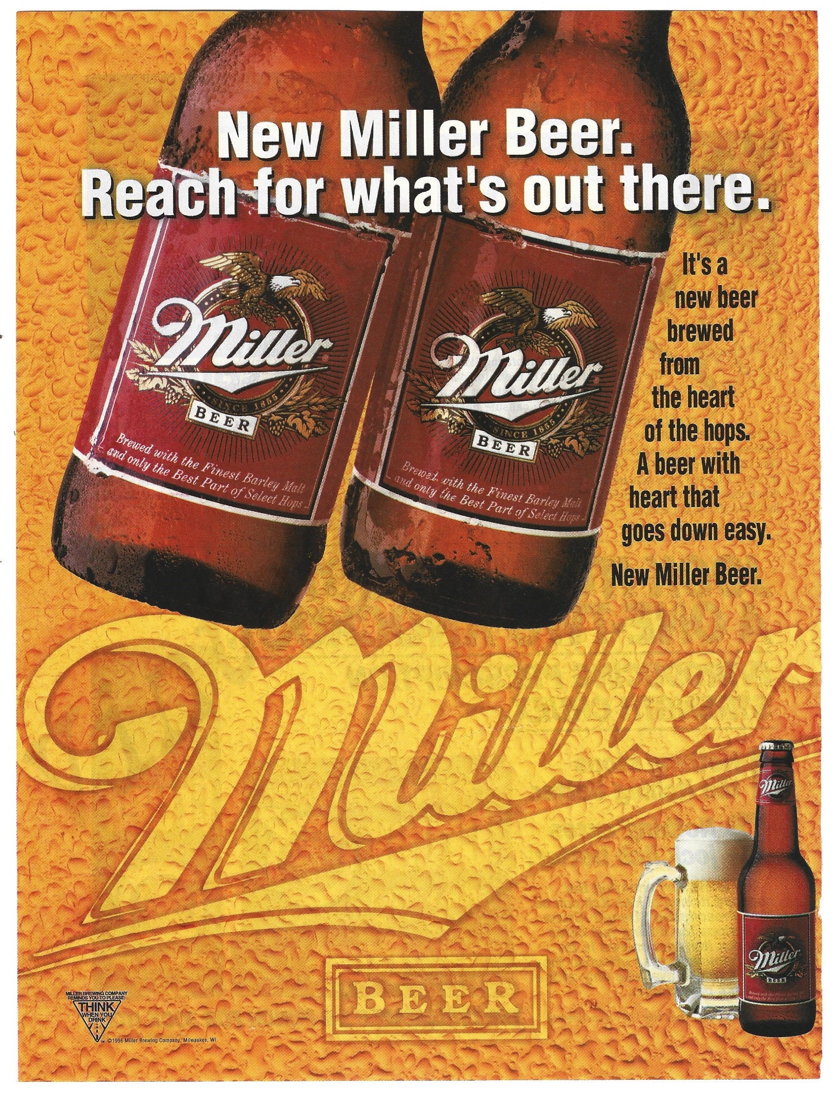 Miller High Life ビンテージ広告プレート Miller High Life ビンテージ広告プレート Vintage Reproduction