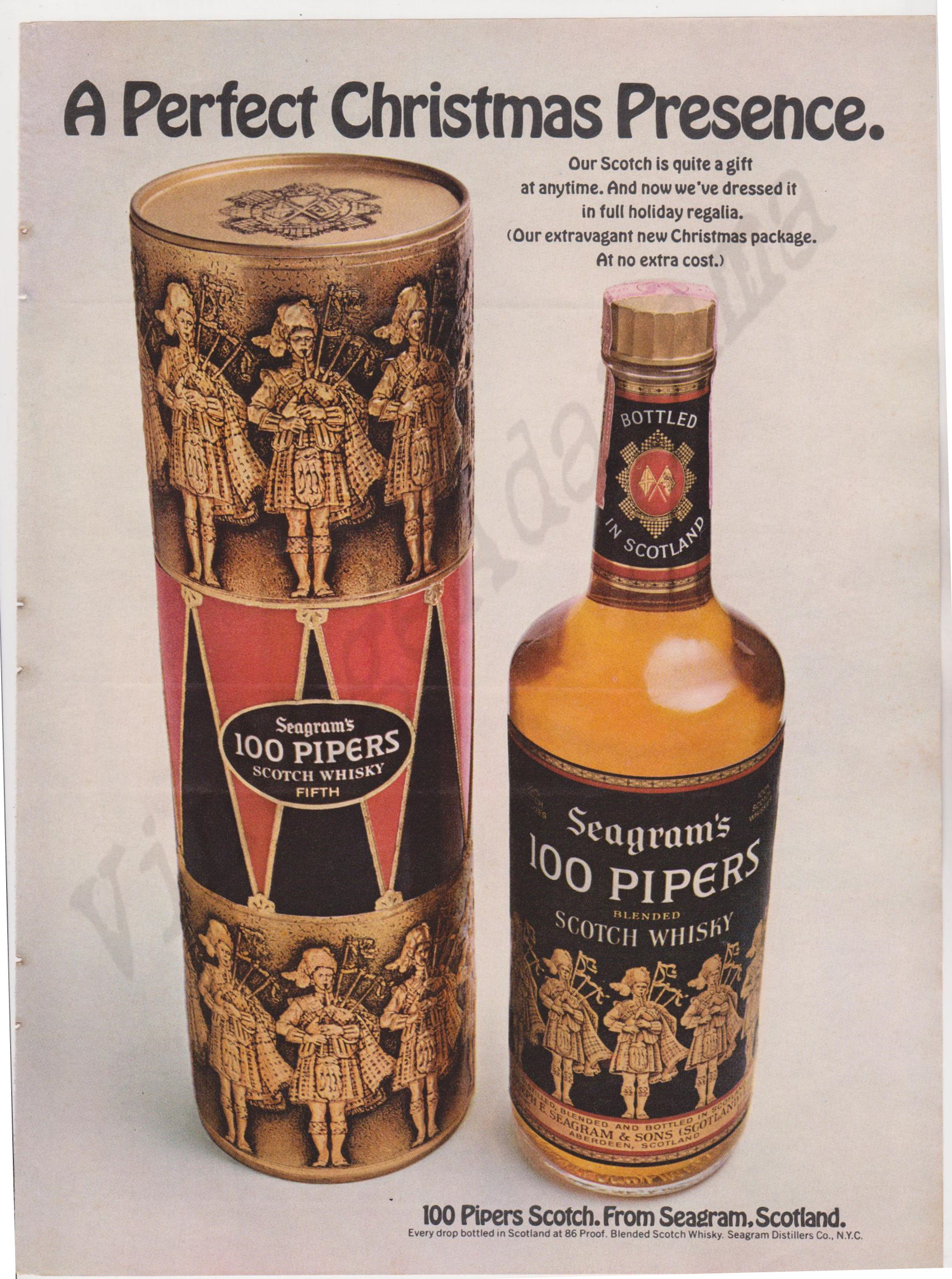 Пару постеров старой рекламы алкоголя. Шотландско-индийский виски 100 Pipers История,Алкоголь,Крепкие напитки,Реклама