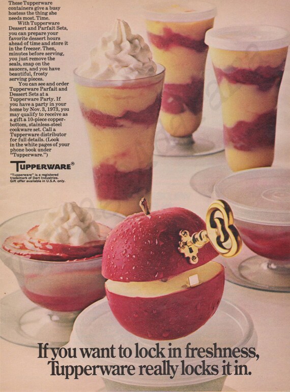 Forfærdeligt krænkelse Variant TUPPERWARE Dessert & Parfait Sets Original 1973 Vintage - Etsy Sweden