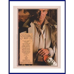 KENTUCKY TAVERN Bourbon Whiskey Original 1979 Vintage Color Print Advertisement - &quot;Southern Man&quot;